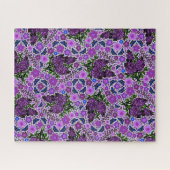 Paarse Lilacs Karner Blauwe Vlinders NH Symbolen Legpuzzel (Horizontaal)