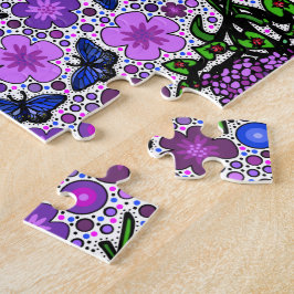 Paarse Lilacs Karner Blauwe Vlinders NH Symbolen Legpuzzel
