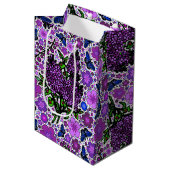 Paarse Lilacs Karner Blauwe Vlinders NH Symbolen Medium Cadeauzakje (Voorkant Gekanteld)