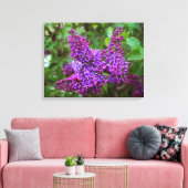 Paarse Lilacs op een lentedag Canvas Afdruk (Insitu (Woonkamer))