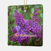 Paarse Lilacs op een lentedag Gespecialiseerde ker Keramisch Ornament (Links)