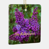 Paarse Lilacs op een lentedag Gespecialiseerde ker Keramisch Ornament (Rechts)