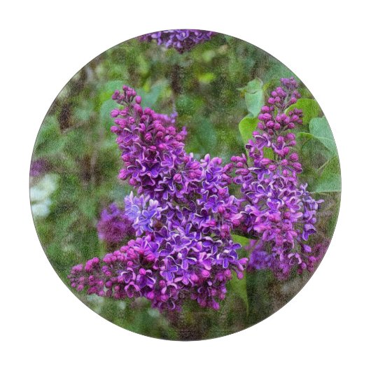 Paarse Lilacs op een lentedag Snijplank (Voorkant)