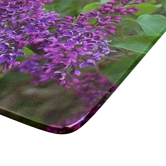 Paarse Lilacs op een lentedag Snijplank (Hoek)