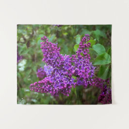 Paarse Lilacs op een lentedag Wandkleed