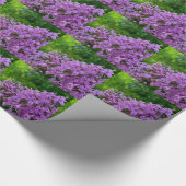 Paarse lilacs romantische elegante paarse foto van cadeaupapier (Hoek)