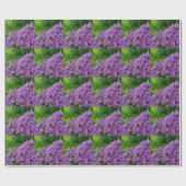 Paarse lilacs romantische elegante paarse foto van cadeaupapier (Vlak)