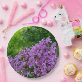 Paarse lilacs romantische elegante paarse foto van papieren bordje (Feest)