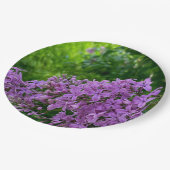 Paarse lilacs romantische elegante paarse foto van papieren bordje (Gekanteld)