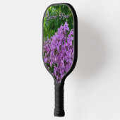 Paarse lilacs romantische elegante paarse foto van pickleball paddle (Links)