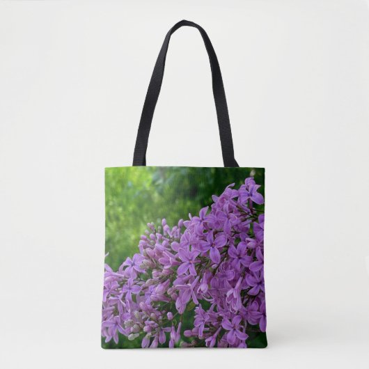 Paarse lilacs romantische elegante paarse foto van tote bag (Voorkant)