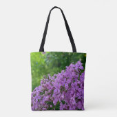 Paarse lilacs romantische elegante paarse foto van tote bag (Achterkant)