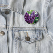 Paarse Lilacs Round Button (In situ)