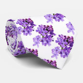 Paarse Lilacs Stropdas (Opgerold)