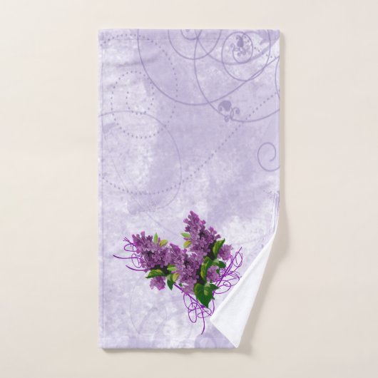 Paarse Lilacs Towel Set Bad Handdoek (Handdoek)