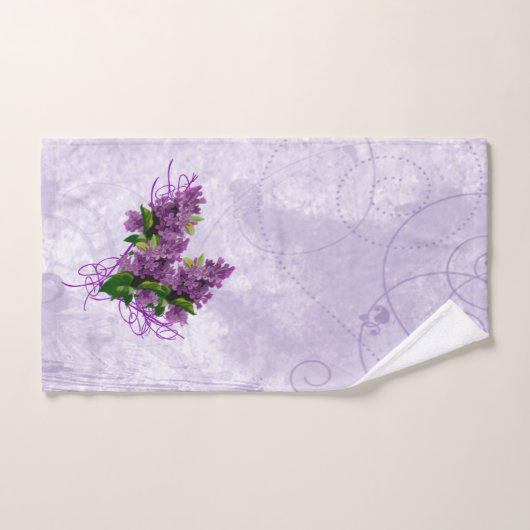 Paarse Lilacs Towel Set Bad Handdoek (Handdoek)