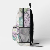 Paarse Lilacs Vaas Boeken European Street Bedrukte Rugzak (Rechts)