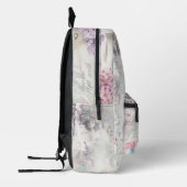 Paarse Lilacs Vaas Boeken European Street Bedrukte Rugzak (Links)