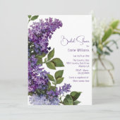 Paarse Lilacs-Vrijgezellenfeest Kaart (Staand voorkant)