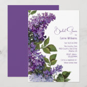 Paarse Lilacs-Vrijgezellenfeest Kaart (Voorkant / Achterkant)