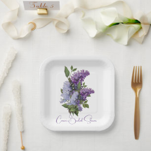 Paarse Lilacs-Vrijgezellenfeest Papieren Bordje