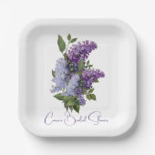 Paarse Lilacs-Vrijgezellenfeest Papieren Bordje (Voorkant)