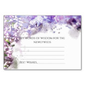 Paarse Lilacs Waterverf Weddenschap Kaarten (Achterkant)