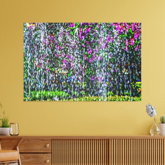 Paarse Lilacs White Water Abstract Art Canvas Afdruk (Insitu (Woonkamer))