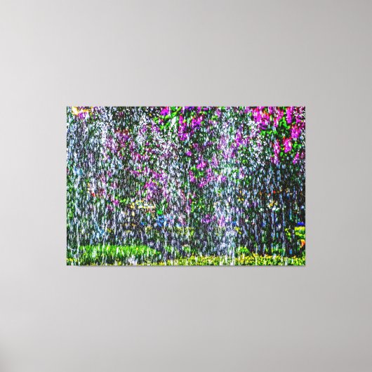 Paarse Lilacs White Water Abstract Art Canvas Afdruk (Voorkant)