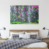 Paarse Lilacs White Water Abstract Art Canvas Afdruk (Insitu (Slaapkamer))