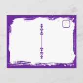 Paarse lila's en koffie | Gewoon Gezegde Hallo Briefkaart (Achterkant)