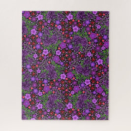 Paarse lila's en lieveheersbeestjes NH Staat Symbo Legpuzzel