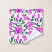 Paarse Lilies Bad Handdoek (Wasdoekje)
