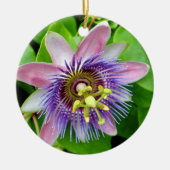 Paarse Lilikoi Passion Flower, kerstversiering Keramisch Ornament (Voorkant)