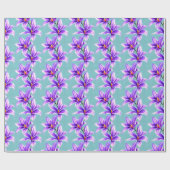 Paarse Lilly van het vallei Patroon Cadeaupapier (Vlak)