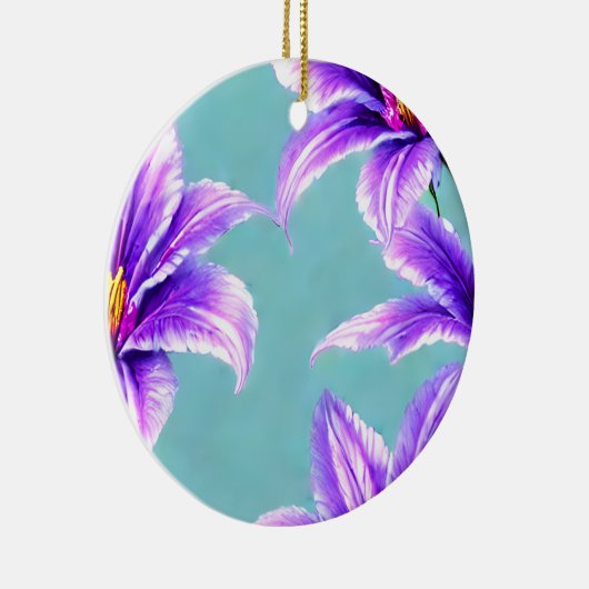 Paarse Lilly van het vallei Patroon Keramisch Ornament (Rechts)