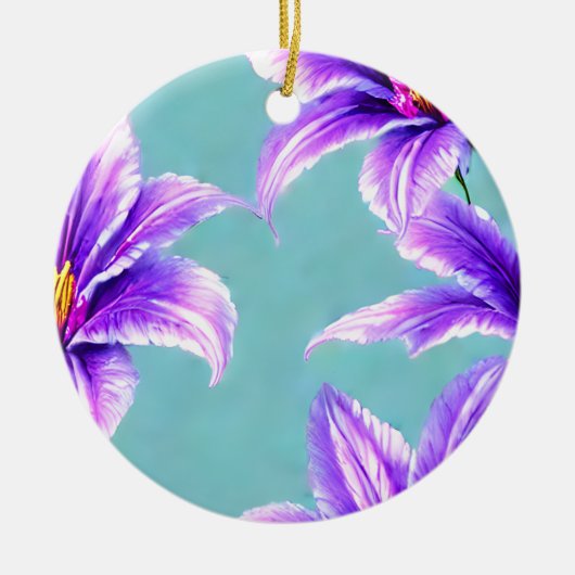 Paarse Lilly van het vallei Patroon Keramisch Ornament (Voorkant)