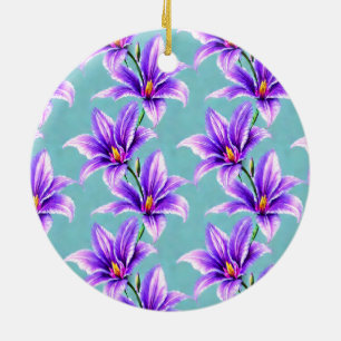 Paarse Lilly van het vallei Patroon Keramisch Ornament