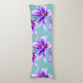 Paarse Lilly van het vallei Patroon Lichaamskussen (Voorkant Verticaal)
