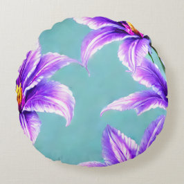 Paarse Lilly van het vallei Patroon Rond Kussen