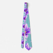 Paarse Lilly van het vallei Patroon Stropdas (Achterkant)
