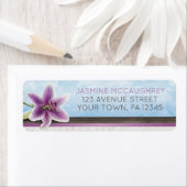  Paarse Lily Adresetiketten Etiket (Insitu)