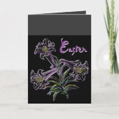 Paarse Lily - Feestdagen Kaart (Voorkant)