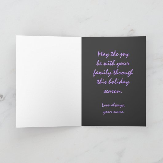 Paarse Lily - Feestdagen Kaart (Binnen)