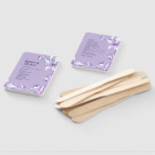 Paarse Lily Flower Floral Spring Wedding Programme Handwaaier (Niet-gemonteerd)