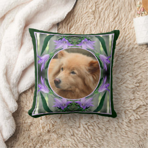 Paarse Lily Flowers Lijst Creëer Uw eigen foto Kussen