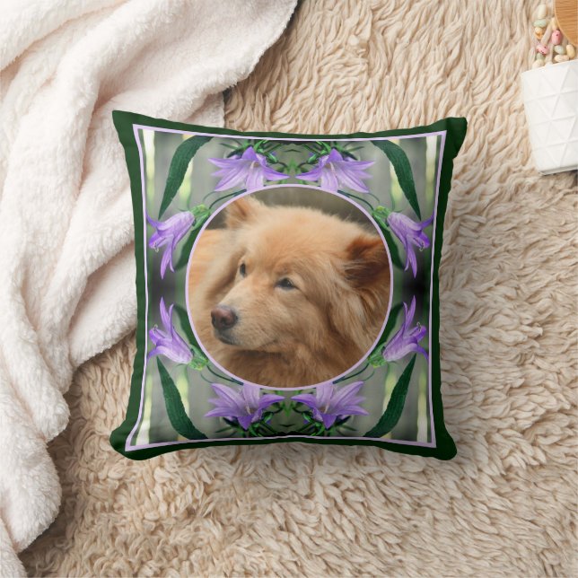 Paarse Lily Flowers Lijst Creëer Uw eigen foto Kussen (Deken)