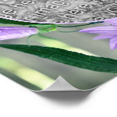 Paarse Lily Flowers Lijst Creëer Uw eigen foto Poster (Hoek)