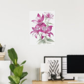 Paarse Lily Flowers Poster (Thuiskantoor)