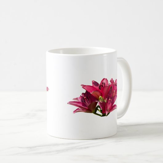 Paarse Lily foto Koffiemok (Voorkant rechts)